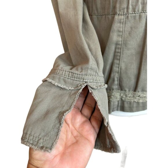 Altar'd State Olive-Green Lace Trim‎ Utility Jacket Women's Size Small - Picture 7 of 10